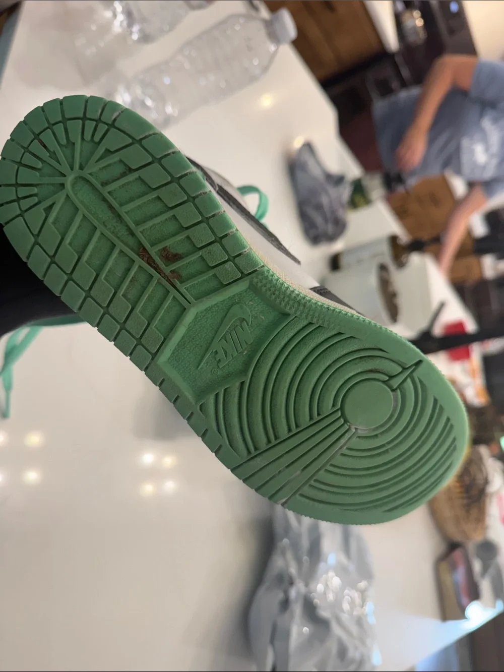 Nike Kids High-Top Sneakers in Teal and Black